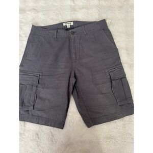 Goodthreads Men's Slim-Fit 11" Comfort Stretch Canvas Cargo Short  Gray Sz 32